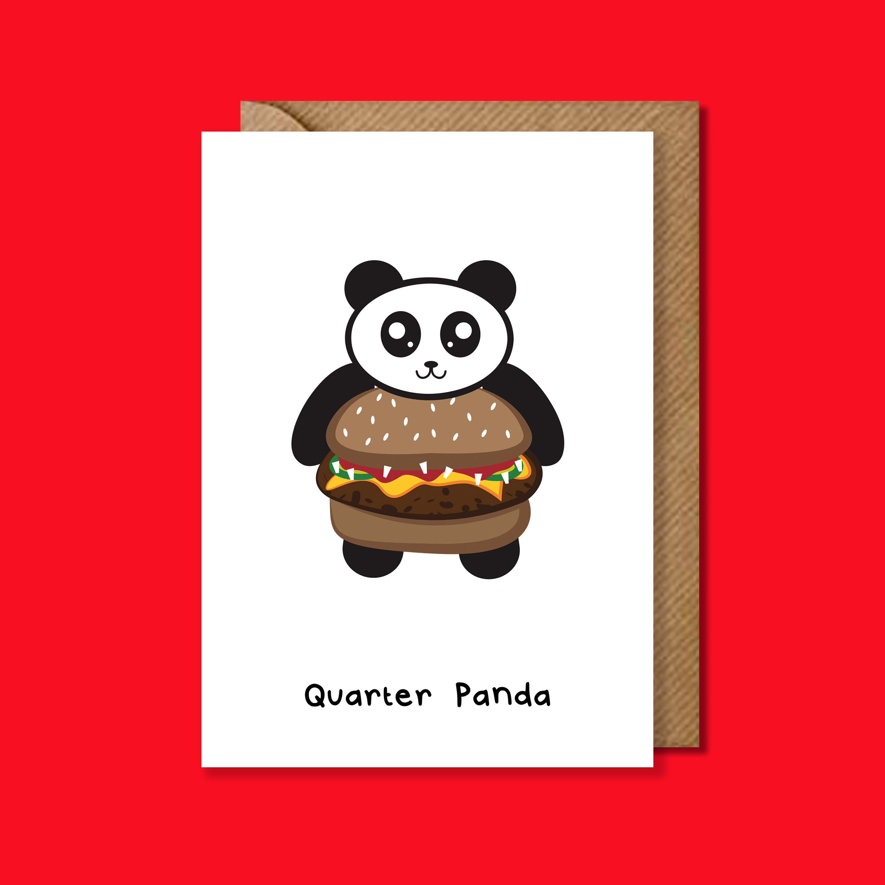 Funny panda card panda birthday card friend's birthday | Etsy