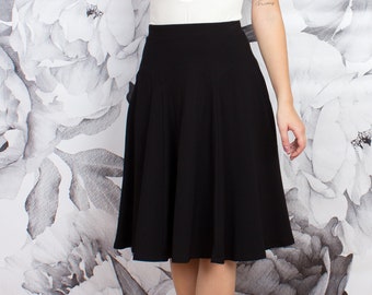flared skirt black