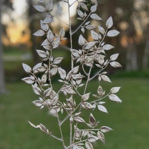 Gold Glitter Mini Privet Leaf Beaded Textured Christmas Floral Stem Crafts 36 inches