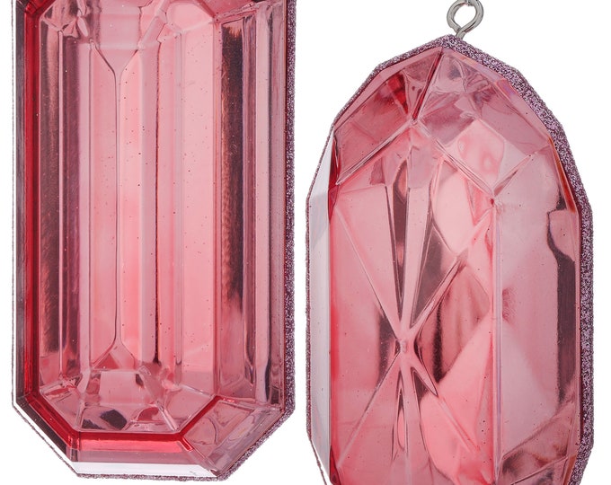 8 Inch, Gold Emerald Ornament, Gem Ornament, Jewel Ornament, Wreath