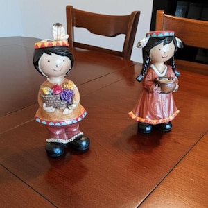 Native Figurine Thanksgiving Autumn Fall Table Decoration Holiday Decor Gift