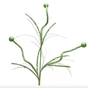 Glittered Ball Curl Spray 33&quot; - Green Christmas Trim a Tree DIY Arrangement Decor