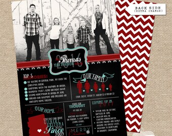 Year in Review Infographic Christmas Card