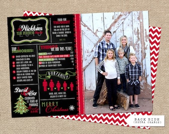 Year in Review Infographic Christmas Card