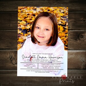 SCARLETT | LDS Baptism Announcement
