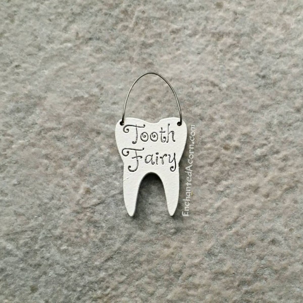 Tooth Fairy Sign - Miniature Fairy Garden Dollhouse Accessory Mini Door Lost Tooth