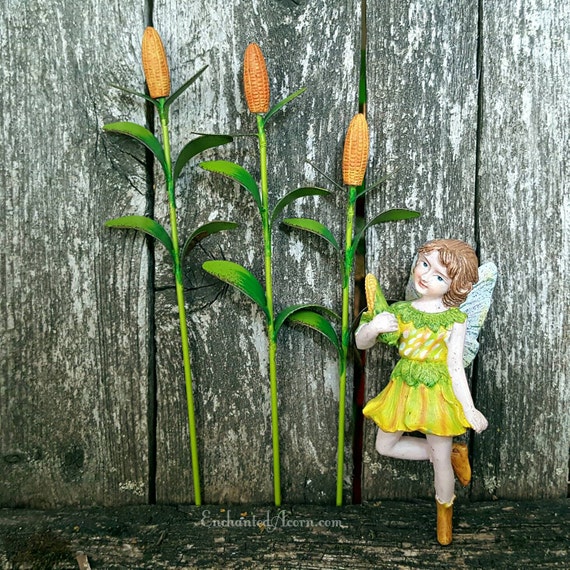 Fairy Garden Accessories Miniature Corn Stalk For Farm Fairy Etsy