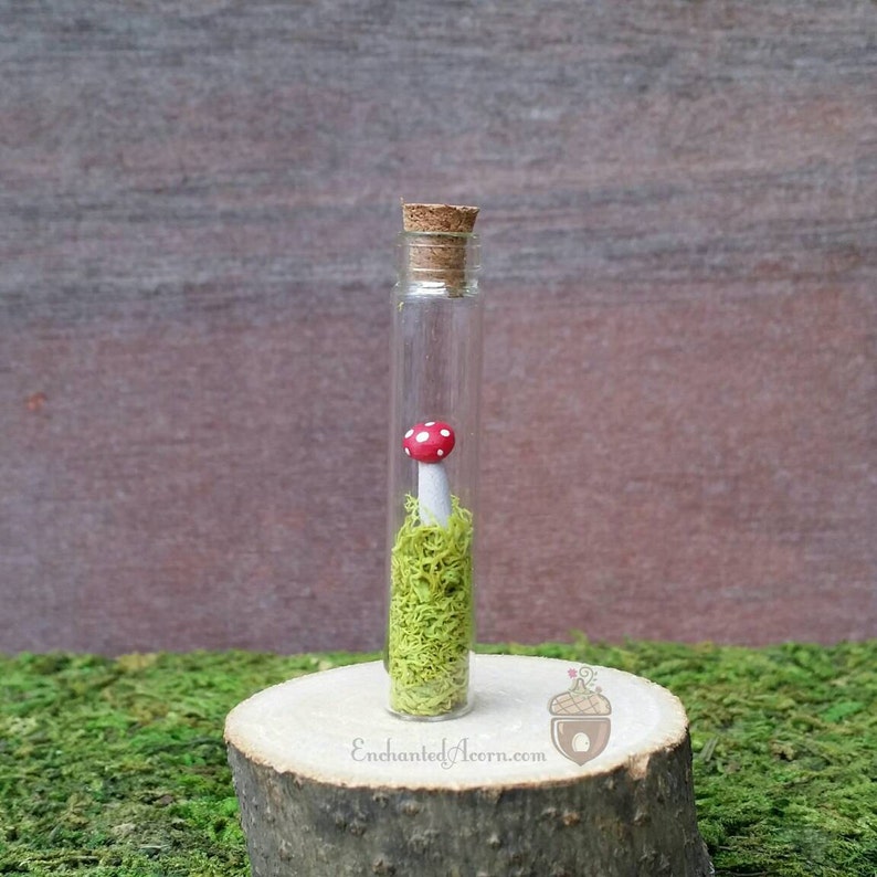 Dollhouse Miniature or Fairy Garden Corked Glass Jar Labeled Mummy Dust