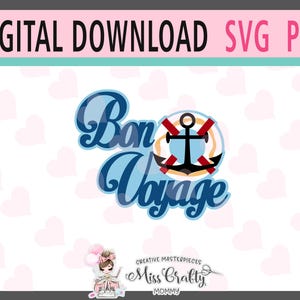 Titolo BON VOYAGE - SVG/Download digitale istantaneo Scrapbooking Abbellimento Fustellato Carta Piecing Cricut/Silhouette