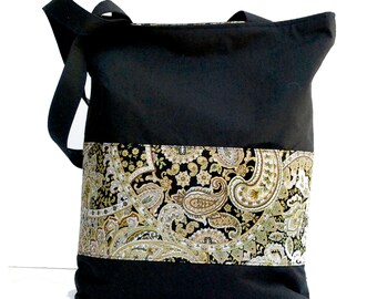Paisley shoulder tote.