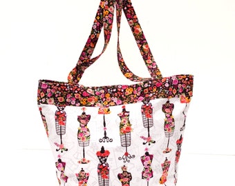 Sew Floral Tote Bag