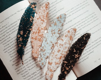 Feather Bookmark | Personalized Resin Bookmark