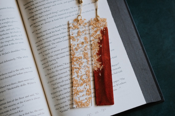  100 Pieces Resin Bookmark Holder Kraft Bookmark