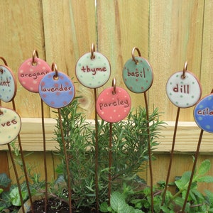 Herb Markers, 9 Of Any Herbs, Herb Stake, Herb Garden Marker, Herb Stakes, Plant Marker, Herb Garden, Garden Gift, Plant Marker, Herb Pot