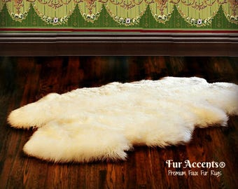 Kunstpelz Schaffell Teppich - Zottelfell isländisch Quatro Pelt, USA Made