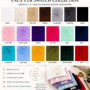 Kunstpelz Swatches | Custom Color Collection (6 "x 6 ")