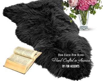 動物に優しいクマの頭のクマ皮ラグ、フェイクファー、全サイズと全色