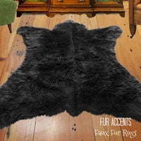 Plush Faux Fur Polar Bear Skin Pelt Rug, All Colors and Sizes, Thick ...