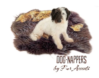 Zotteliger Weicher Luxus Kunstpelz Hund - Napper Hundebett - Tabby Katzenmatte - Gepolsterter Plüsch Zottelfell Fellfutter - Fur Accents USA