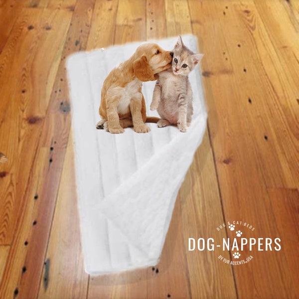 Dog Nappers Pet Pad - Cat Mat - Dog Bed - Silky Soft Premium Faux Fur - Padded Shag - Sheepskin - Mini Rug - Washable - Fur Accents USA