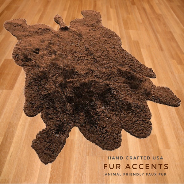 Fake Bear Skin Rug Etsy
