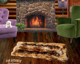 Plush Faux Fur Area Rug – Double Deer Pelt, Handmade in USA