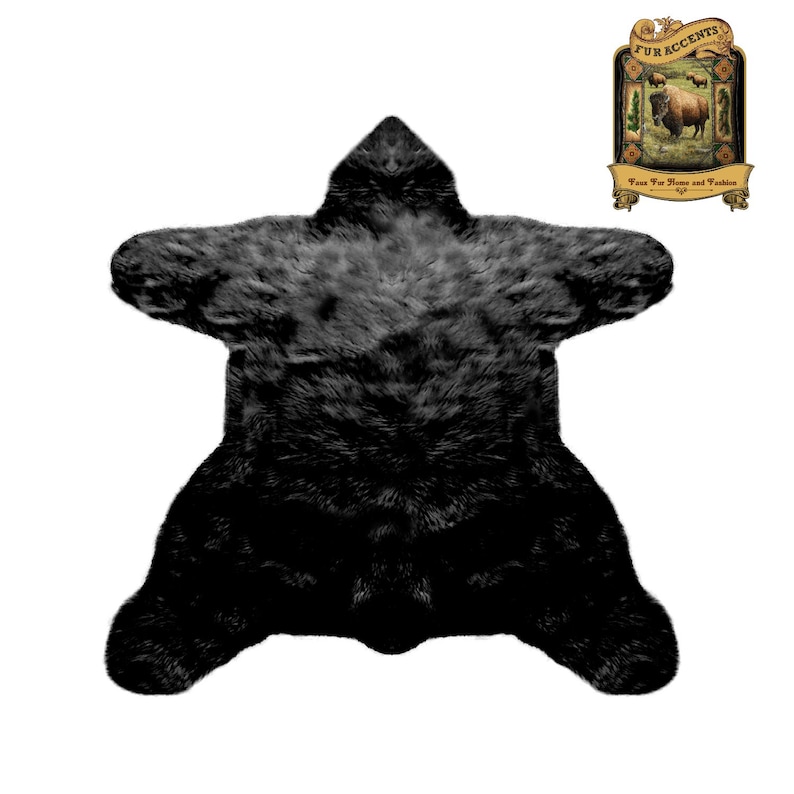 Clearance Sale Black Grizzly Bear Skin Rug 60 Etsy