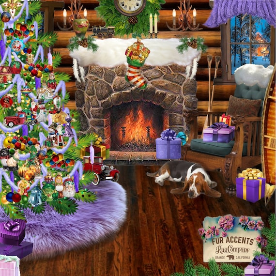 Faux Fur Christmas Tree Garland - Shaggy Faux Snow Sheepskin