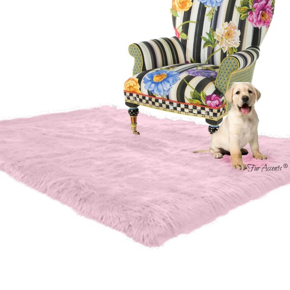 Plush Faux Fur Area Rug - Shaggy Thick Sheepskin - Rectangle Shape Pelt Design  - Throw 6 Colors Designer Art Rug by Fur Accents USA