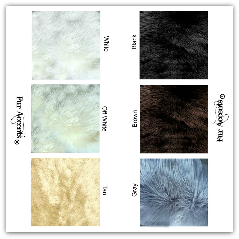 Exclusive Designer Art Rug by Fur Accents USA 8 Sizes Brown or Black Plush Faux Fur Beaver Tail Area Rug Custom Pelt Design