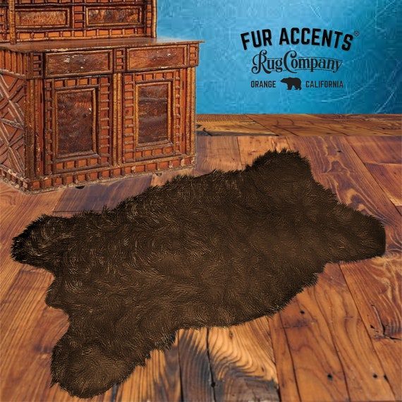 Shaggy Fluffy Faux Fur Rug, Runner, Shaggy Bear Skin, Decorations, Perfect for Hallway, Nursery, Handmade Locally, Fur Accents-USA