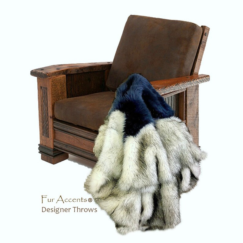 Plush Faux Fur Throw Blanket Area Rug Royal Cobalt Blue Etsy