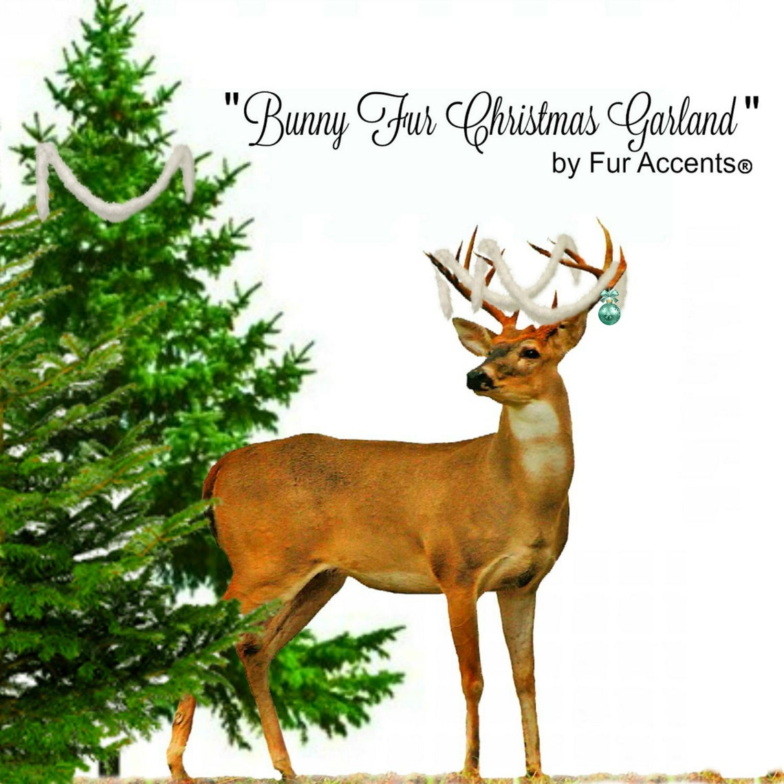 Faux Fur Christmas Tree Garland. Faux Snow Sheepskin. Tinsel. Etsy