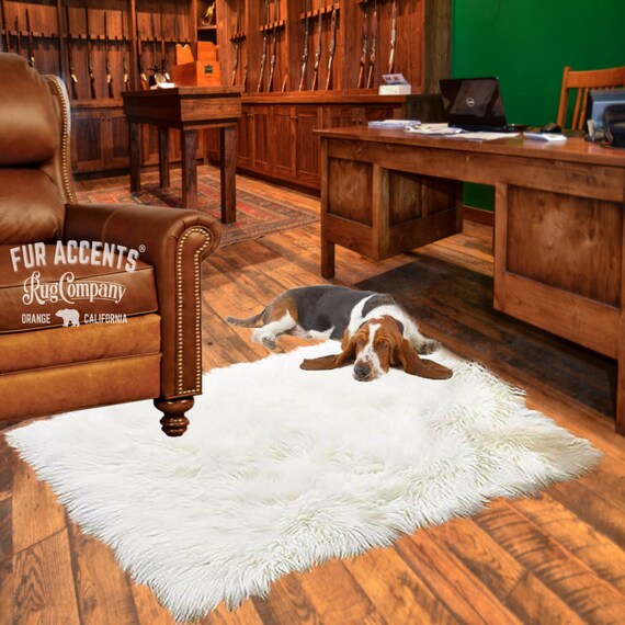 Faux Fur Shag Sheepskin Rug. Realistic. Area Rug. Lodge Cabin. Throw Rug. Old Fashion. Rustic. Cottage Decor. Made in the USA by Fur Accents