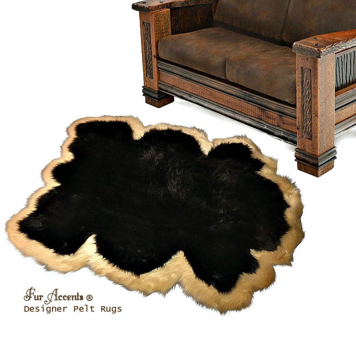 Plush Faux Fur Area Rug Luxury Fur Thick Padded Double Etsy