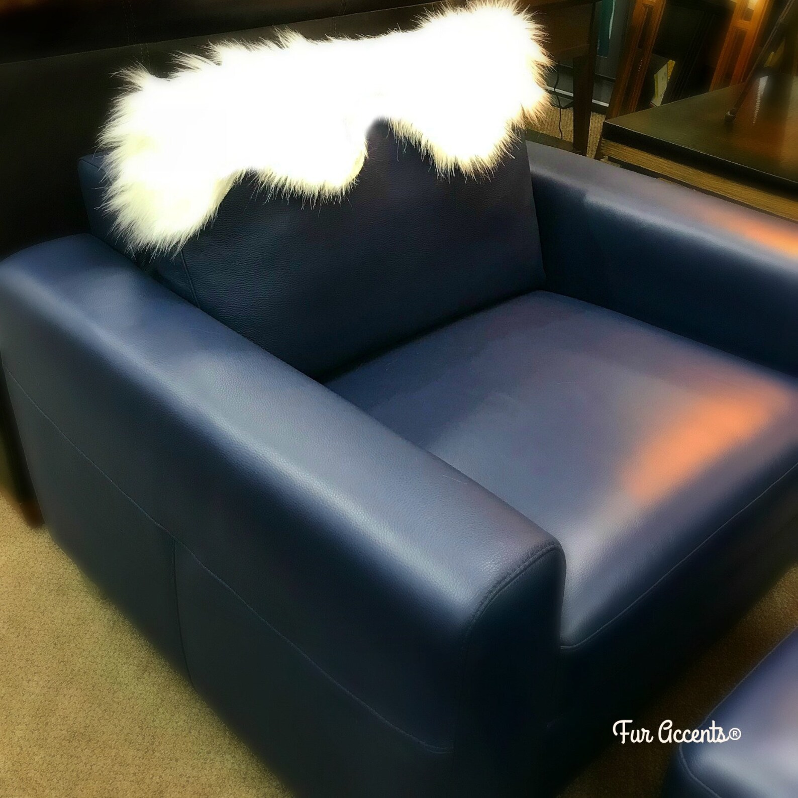 Chair Capssofa Arm Cap Setwhite Faux Furchristmas Snow Etsy