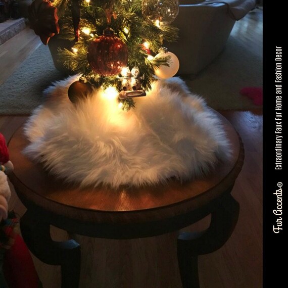 White Faux Fur,Christmas Snow Drift,Table Runner,Mat,Shaggy White,Faux-Snow,Holiday Decorations,ornament, Handmade Locally, Fur Accents-USA