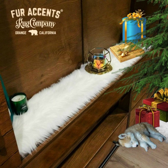 Shaggy Faux Fur Table Runner - Soft Luxury Fur - Faux Sheepskin Shag - Place Mat - Table Cloth - Designer Accessories by Fur Accents USA