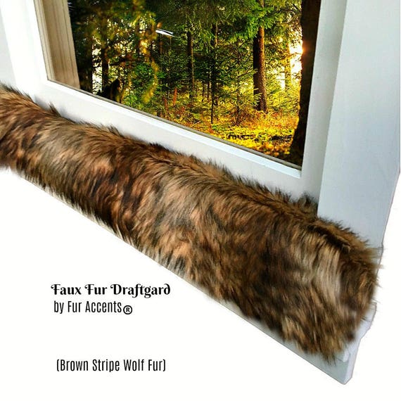 Draft Stopper - Draftgard for Doors and Windows - Faux Fur Designer Draft Guard - Old House Decor - by Fur Accents USA