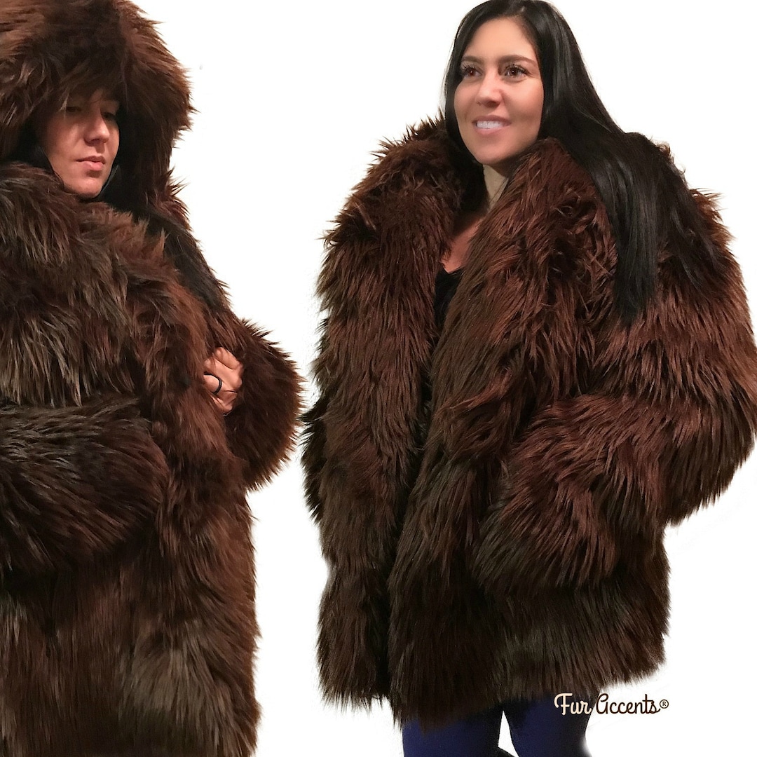 FUR ACCENTS Exotic Faux Fur Shaggy Thick Long Hair Icelandic