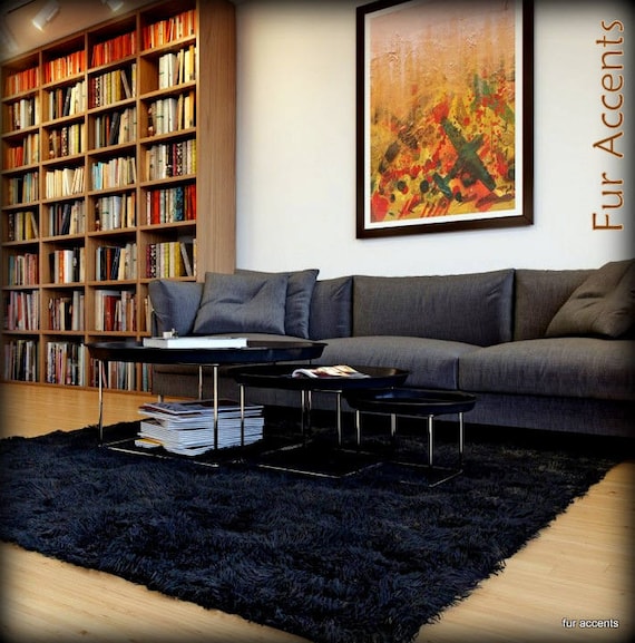 Plush Faux Fur Area Rug - Shaggy Sheepskin - Rectangle-Pick your color- Designer Art Rug by Fur Accents USA