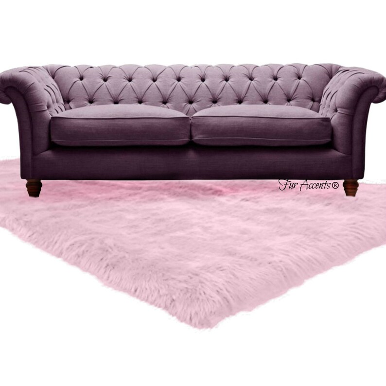 Plush Faux Fur Area Rug Shaggy Thick Sheepskin Rectangle Shape Pelt