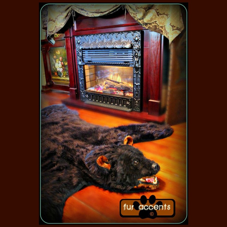 Bear Skin Rug Hand Made Realistic Life Size Luxury Fur Etsy