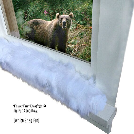 Draft Stopper - Draftgard for Doors and Windows - Faux Fur Designer Draft Guard - Old House Decor - by Fur Accents USA