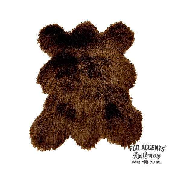 Rocky Mountain Bear Skin Rug. Realistic. Faux Fur. Bear Shaped Area Rug. Lodge Cabin. Throw Rug. Old Fashion. Rustic. Cottage Decor.Shag