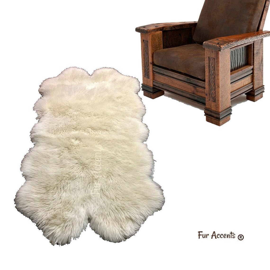 Plush Faux Fur Mongolian Sheepskin Area Rug Traditional Long Etsy