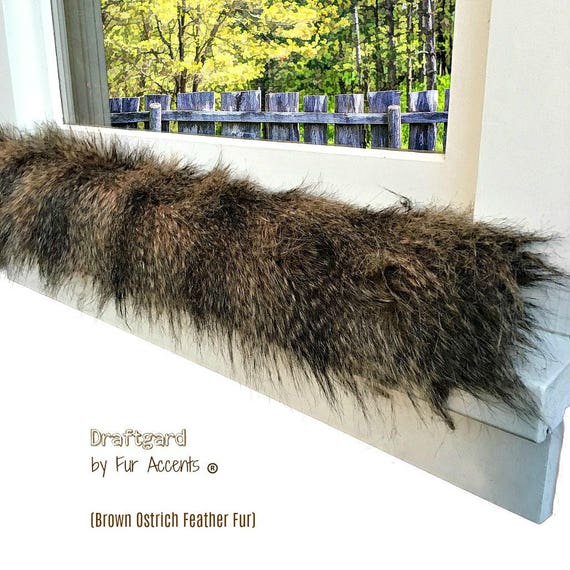 Draft Stopper - Draftgard for Doors and Windows - Faux Fur Designer Draft Guard - Old House Decor - by Fur Accents USA