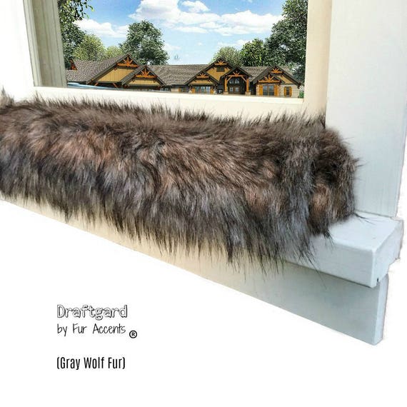 Draft Stopper - Draftgard for Doors and Windows - Faux Fur Designer Draft Guard - Old House Decor - by Fur Accents USA