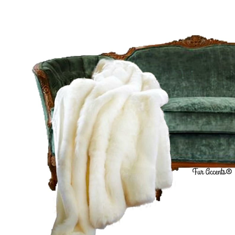 Plush Bunny Rabbit Faux Fur Throw Blanket Rich Creamy Soft Etsy