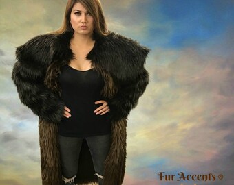 the long dark bearskin coat